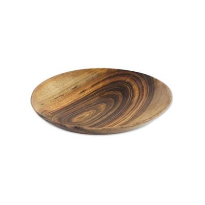 Alternate image for Handcrafted Jobillo Wood Serving Bowl from Guatemala Taste of Nature