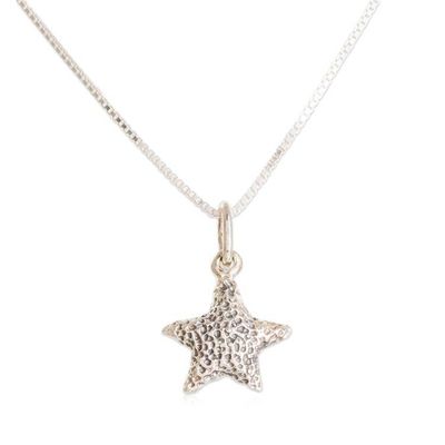 Alternate image for Ocean-Inspired Sterling Silver Starfish Pendant Necklace Reef Stardom