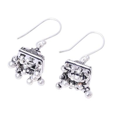 Alternate image for Sterling Silver Dotted Statement Jhumki Chandelier Earrings Dancing Jhumki