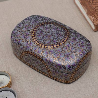 Alternate image for Floral-Themed Hand-Painted Papier Mache Wood Decorative Box Sweet Garden