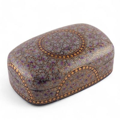 Alternate image for Floral-Themed Hand-Painted Papier Mache Wood Decorative Box Sweet Garden