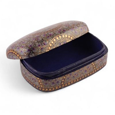 Alternate image for Floral-Themed Hand-Painted Papier Mache Wood Decorative Box Sweet Garden