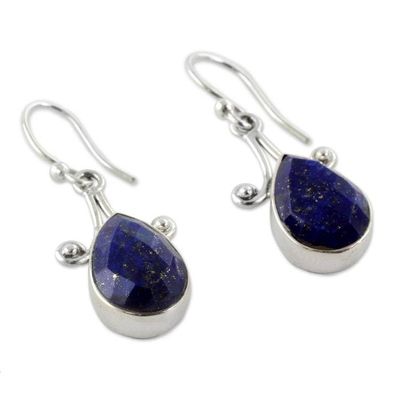Alternate image for Artisan Crafted Lapis Lazuli and Sterling Silver Jewelry Himalaya Muse