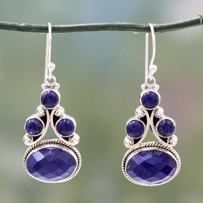 Alternate image for Sterling Silver Jewelry Lapis Lazuli Earrings Love Foretold