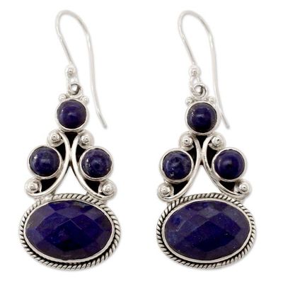 Alternate image for Sterling Silver Jewelry Lapis Lazuli Earrings Love Foretold