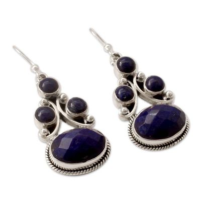 Alternate image for Sterling Silver Jewelry Lapis Lazuli Earrings Love Foretold