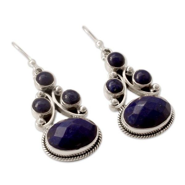 Alternate image for Sterling Silver Jewelry Lapis Lazuli Earrings Love Foretold