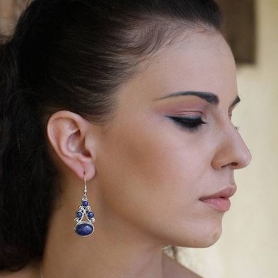 Alternate image for Sterling Silver Jewelry Lapis Lazuli Earrings Love Foretold