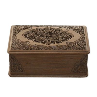Alternate image for Floral Wood Jewelry Box Eden Tree