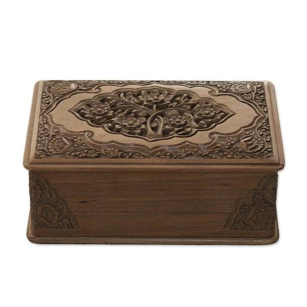 Alternate image for Floral Wood Jewelry Box Eden Tree