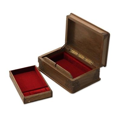 Alternate image for Floral Wood Jewelry Box Eden Tree