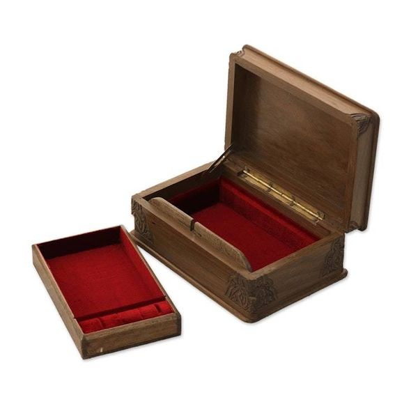 Alternate image for Floral Wood Jewelry Box Eden Tree