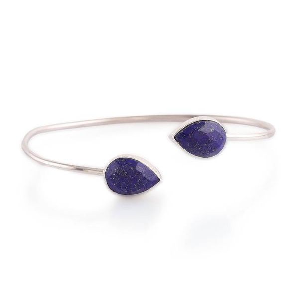 Alternate image for 11-Carat Checkerboard Lapis Lazuli Cuff Bracelet from India Palatial Dew