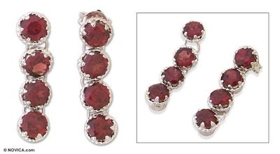 Alternate image for Garnet earrings Glamorous