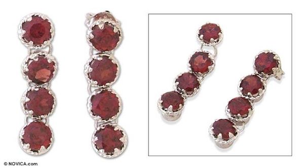 Alternate image for Garnet earrings Glamorous