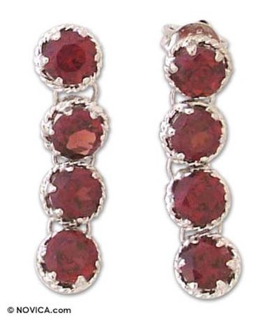 Alternate image for Garnet earrings Glamorous