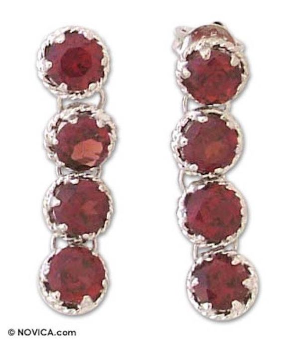 Alternate image for Garnet earrings Glamorous