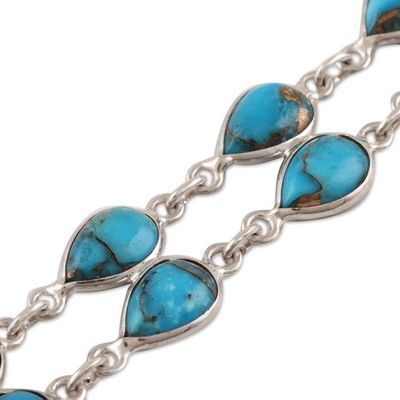 Alternate image for Teardrop Composite Turquoise Link Bracelet from India Eternal Nature