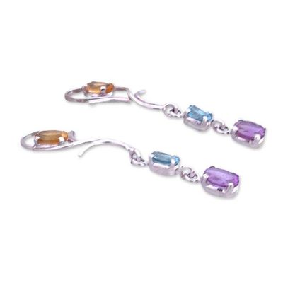 Alternate image for Silver Multigem Earrings Spring Princess