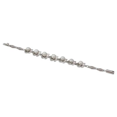 Alternate image for Pearl Bracelet Tennis Style  Sterling Silver Jewelry  Misty