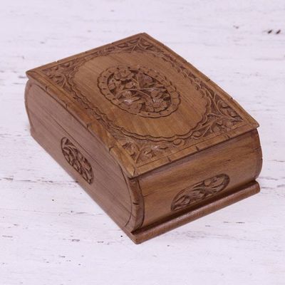 Alternate image for Floral Wood Jewelry Box Window to my Heart