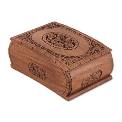 Alternate image for Floral Wood Jewelry Box Window to my Heart