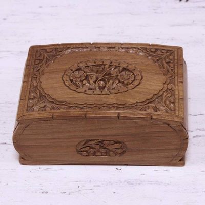 Alternate image for Floral Wood Jewelry Box Window to my Heart