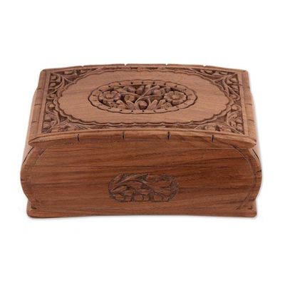 Alternate image for Floral Wood Jewelry Box Window to my Heart