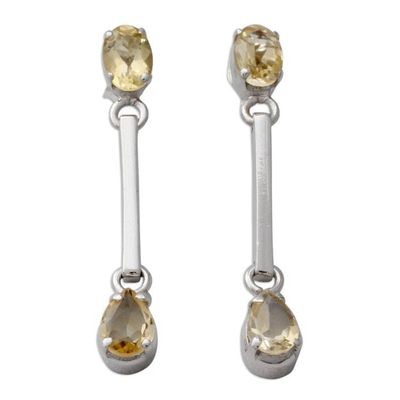Alternate image for Citrine dangle earrings Sunbeams