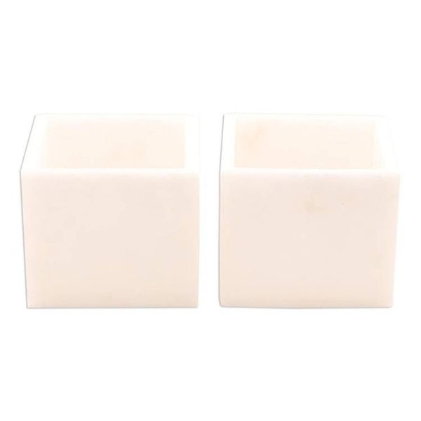 Alternate image for Floral Motif Marble Tealight Holders Pair Floral Dance