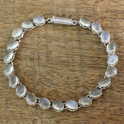 Alternate image for Indian Bracelet Moonstone on Sterling Silver Cloud Circlet