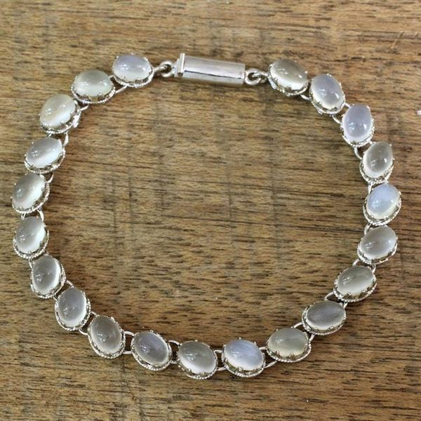 Alternate image for Indian Bracelet Moonstone on Sterling Silver Cloud Circlet