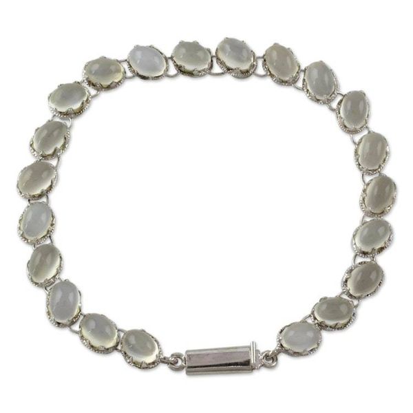 Alternate image for Indian Bracelet Moonstone on Sterling Silver Cloud Circlet