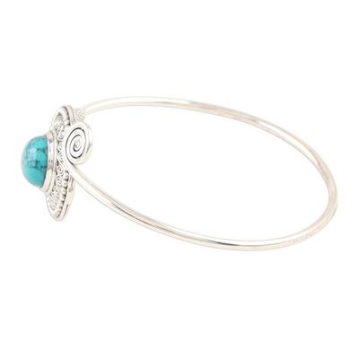 Alternate image for Ornate Sterling Cuff with Reconstituted Turquoise Agra Adventure