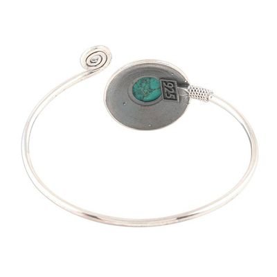 Alternate image for Ornate Sterling Cuff with Reconstituted Turquoise Agra Adventure