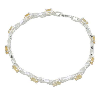 Alternate image for India 925 Silver Jewelry Citrine Tennis Bracelet 5.5 Cts Beautiful Discretion