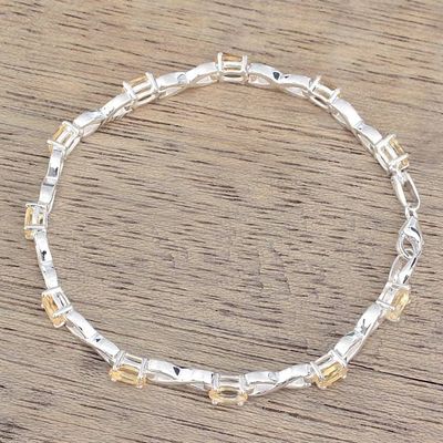 Alternate image for India 925 Silver Jewelry Citrine Tennis Bracelet 5.5 Cts Beautiful Discretion