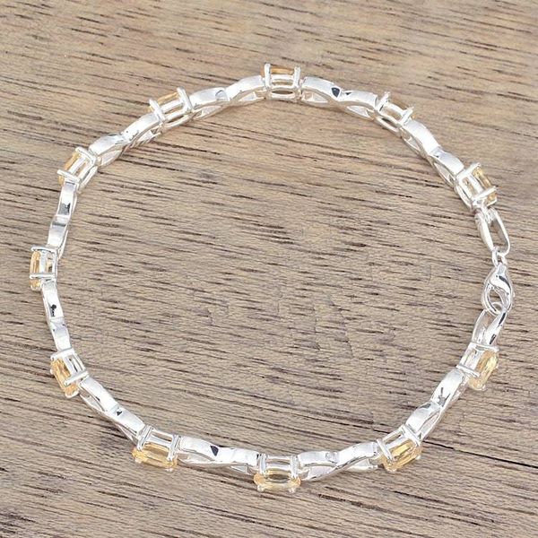 Alternate image for India 925 Silver Jewelry Citrine Tennis Bracelet 5.5 Cts Beautiful Discretion