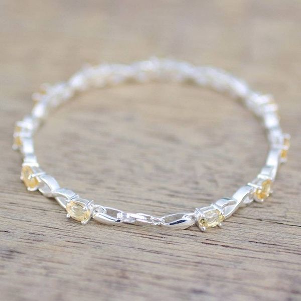 Alternate image for India 925 Silver Jewelry Citrine Tennis Bracelet 5.5 Cts Beautiful Discretion