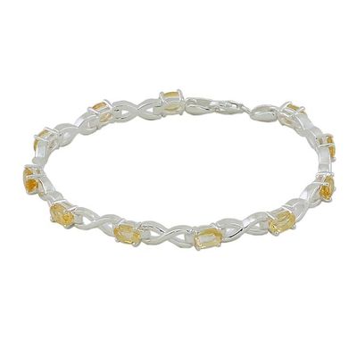 Alternate image for India 925 Silver Jewelry Citrine Tennis Bracelet 5.5 Cts Beautiful Discretion