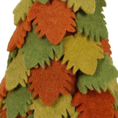 Alternate image for Hand Made Multicolored Wool Christmas Tree Decoration Holiday Beauty in Green