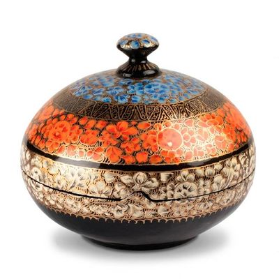 Alternate image for Hand-Painted Night Spring-Themed Papier Pache Decorative Box Nocturnal Flora