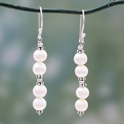 Alternate image for Pearl dangle earrings Purely Pretty