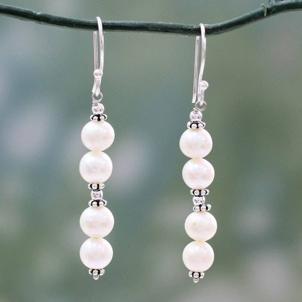 Alternate image for Pearl dangle earrings Purely Pretty