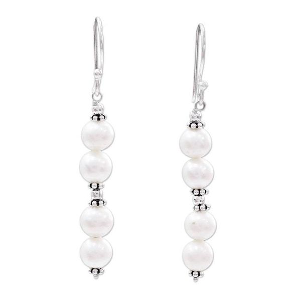 Alternate image for Pearl dangle earrings Purely Pretty