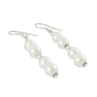 Alternate image for Pearl dangle earrings Purely Pretty