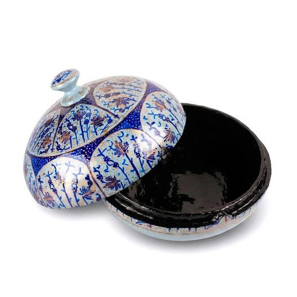 Alternate image for Handmade Sapphire Blue Wood and Papier Mache Decorative Box Sapphire Ode