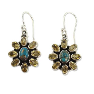 Alternate image for Fair Trade Indian Earrings with Citrine Sunny Sky