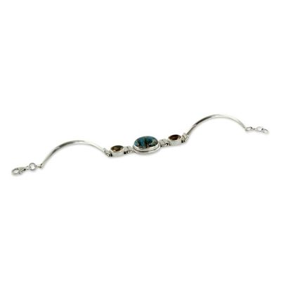 Alternate image for Artisan Crafted Silver Bracelet with Citrine India Jewelry Mumbai Glam