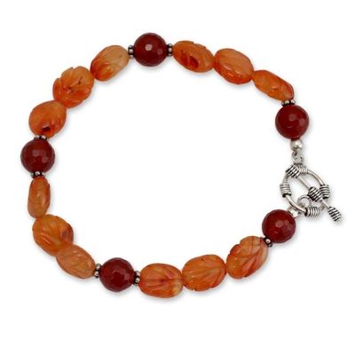 Alternate image for Carnelian beaded bracelet Sunset Forest